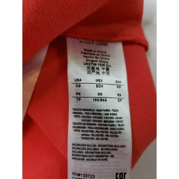 Armani Exchange Women Red Short Sleeve Blouse Top size XS NEW - Picture 5 of 12